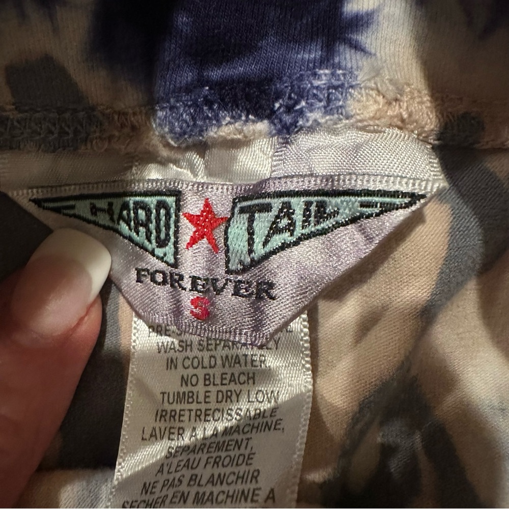 Hard Tail Forever Tie Dye Bootcut Flare Blue Pink Yoga Pants Women’s Size Small - Picture 7 of 8